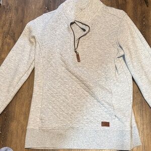 L.L. Bean Light Gray Zip-Up Sweater